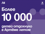 Более 10 000 детей отдохнуло в Артёме летом.